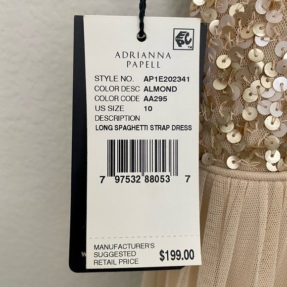 Adrianna Papell Sequin Floor Length Dress - Picture 3 of 3